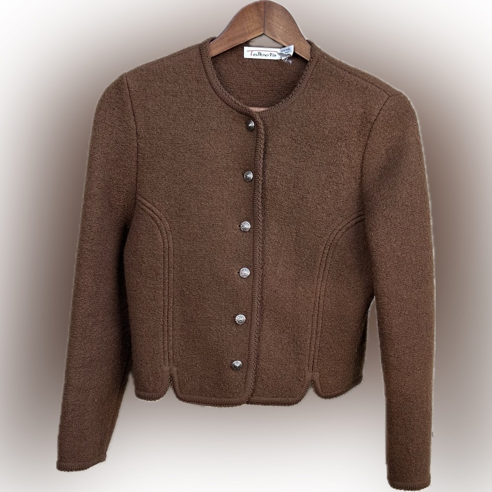 Talbots Women's Wool Sweater, Small, Brown